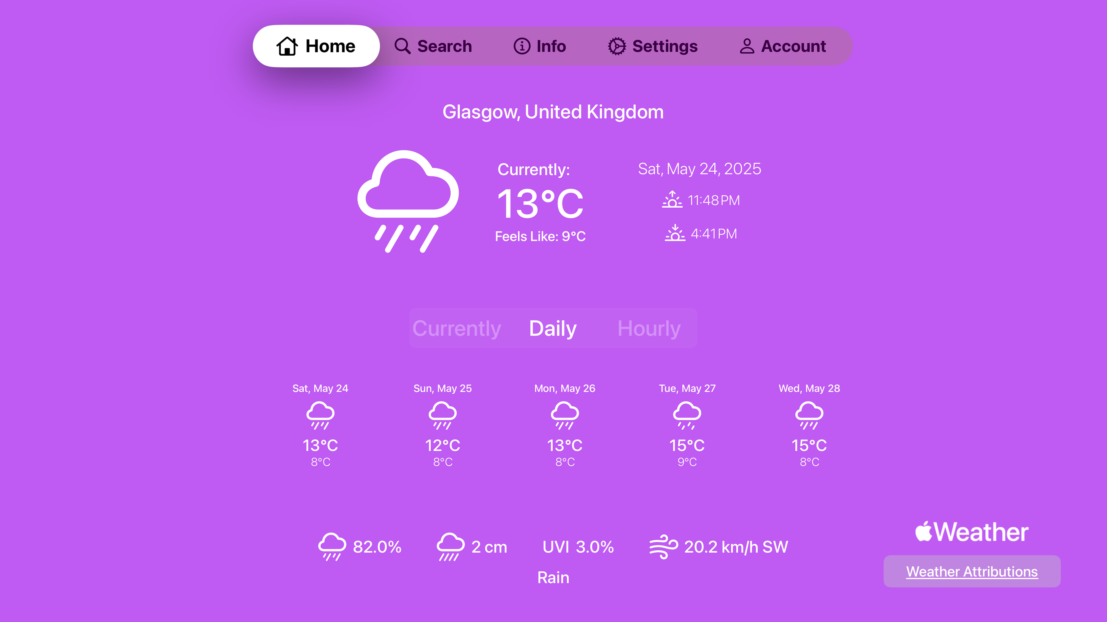 Settings Color Options